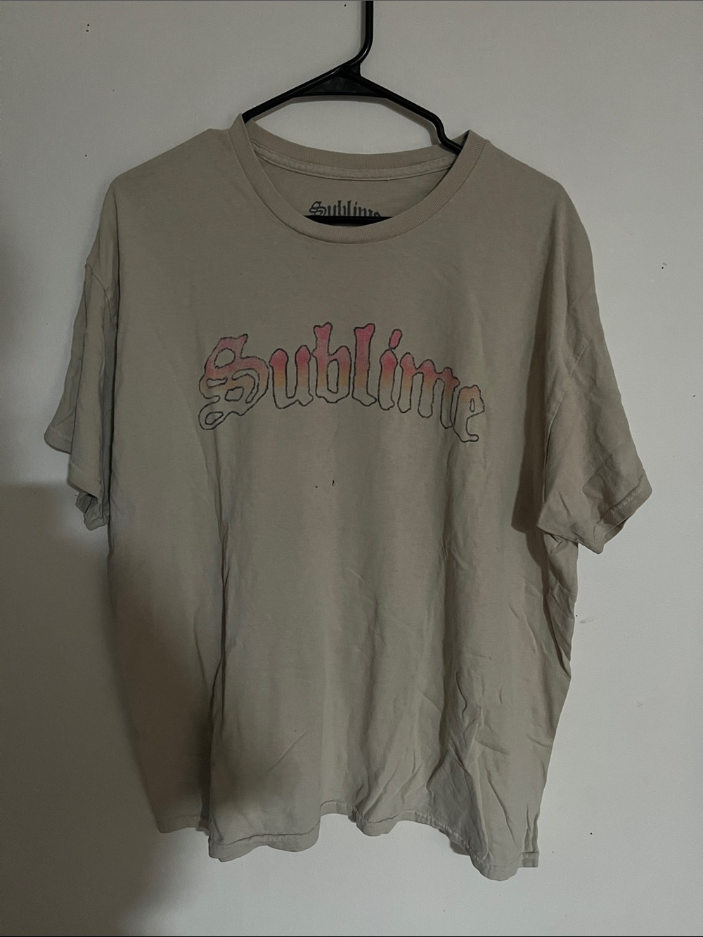 Sublime Logo Short Sleeve Tee in Beige